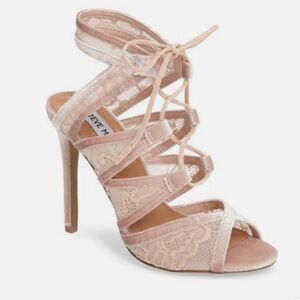 NWT Steve Madden Pink Laela Ghillie Women's Lace-Up Heels - Size 8